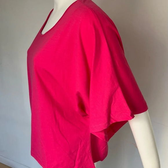 Angela Bright Pink T Shirt Reglan Size Medium New No Tags - Picture 2 of 6